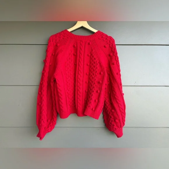 THE GREAT The Mountainside Cardigan in Deep Rose - Picture 6 of 16